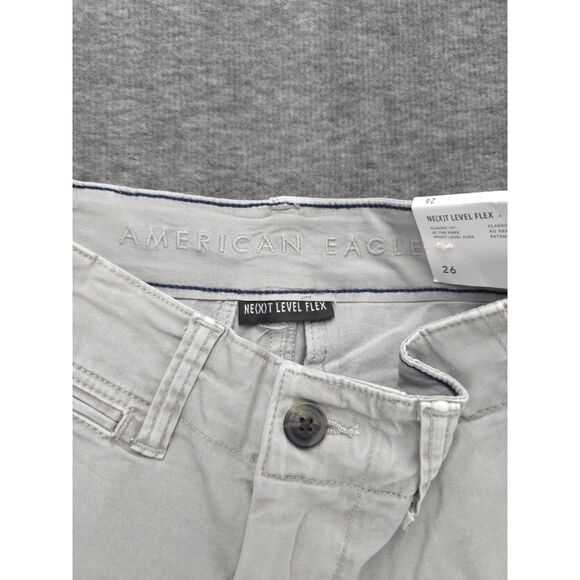 Men's American Eagle Classic 10" Gray Chino Shorts 26" Waist Next Level Flex - Picture 5 of 7